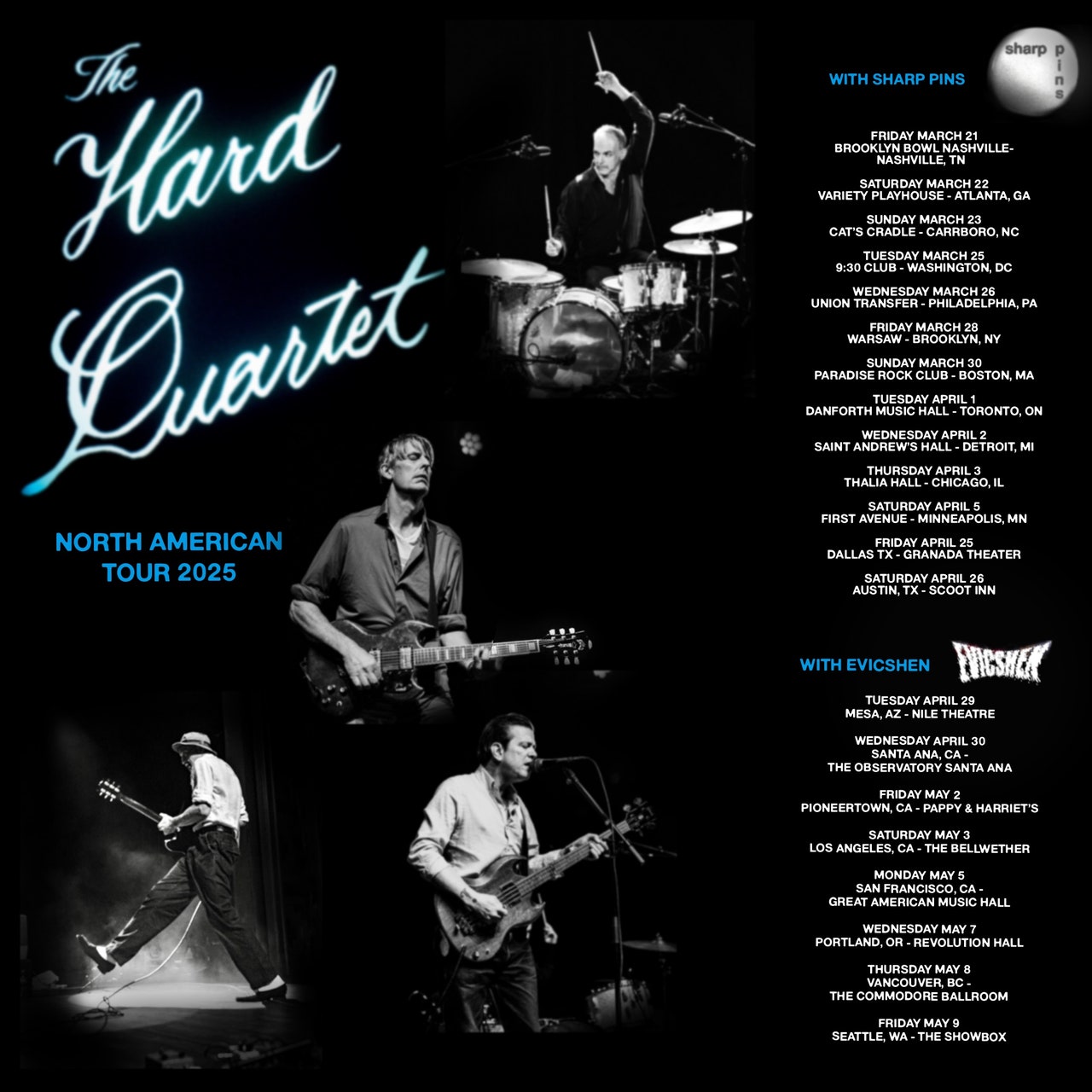 The Hard Quartet Danforth Music Hall at Danforth Music Hall on 01 Apr 2025.